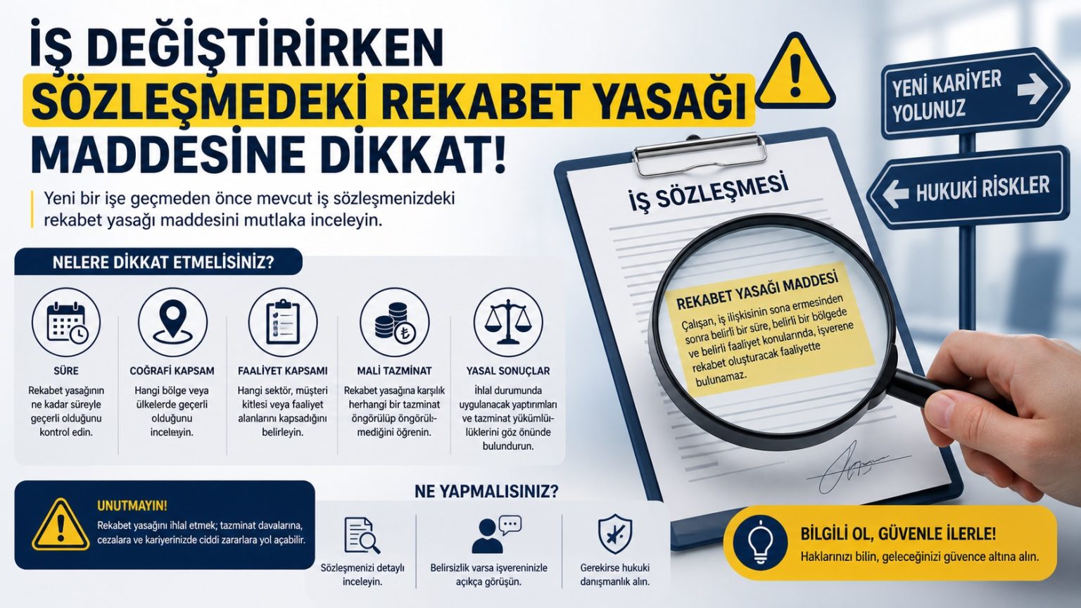 İş Değiştirirken Sözleşmedeki Rekabet Yasağı Maddesine Dikkat