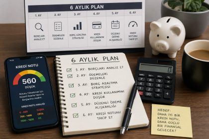 Kredi notu düşük olanların banka sicilini düzeltmesi için uygulaması gereken 6 aylık plan